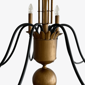 Chandelier Palm Leaves Iron Chandelier 8 Lights