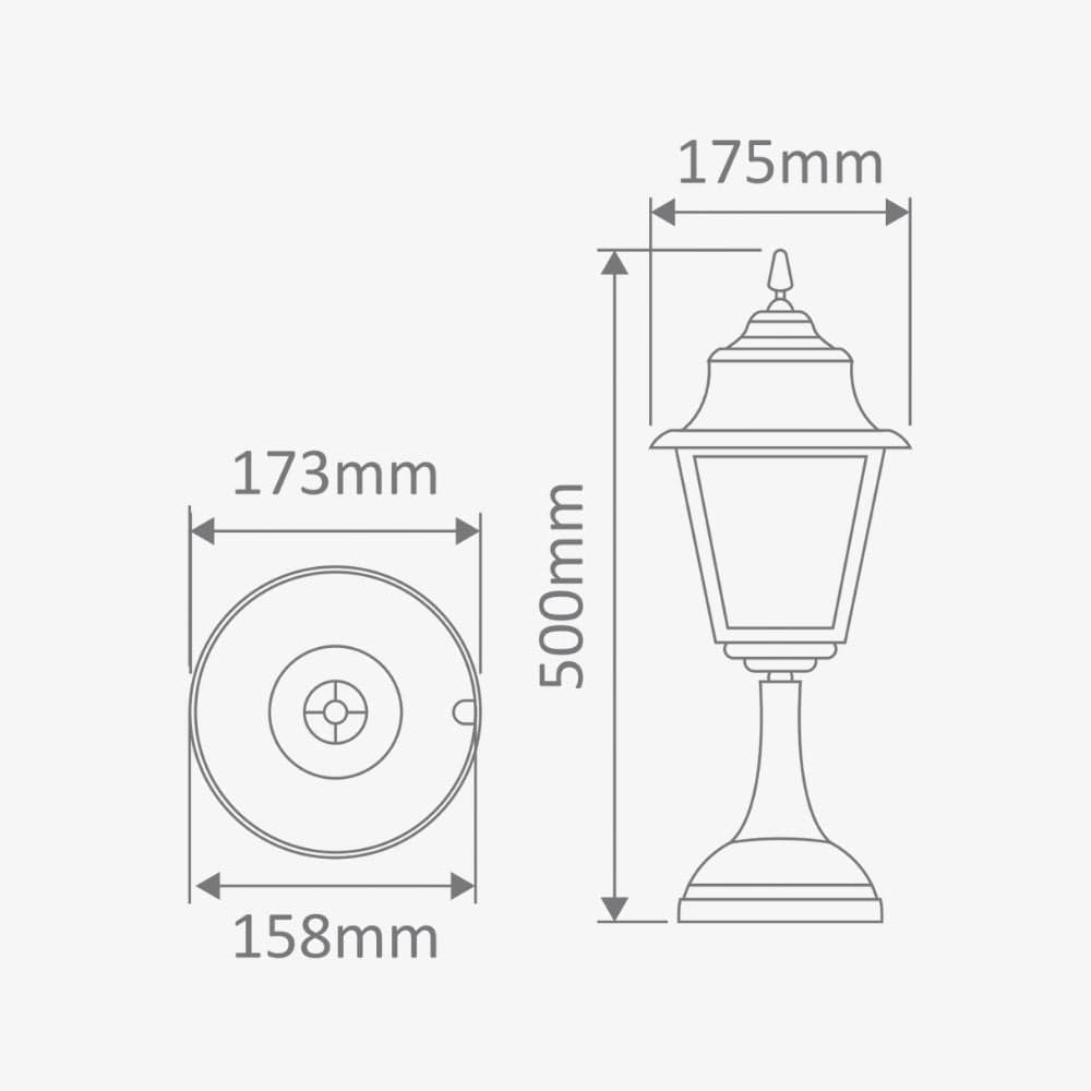 Post Lights Paris Pillar Mount Light