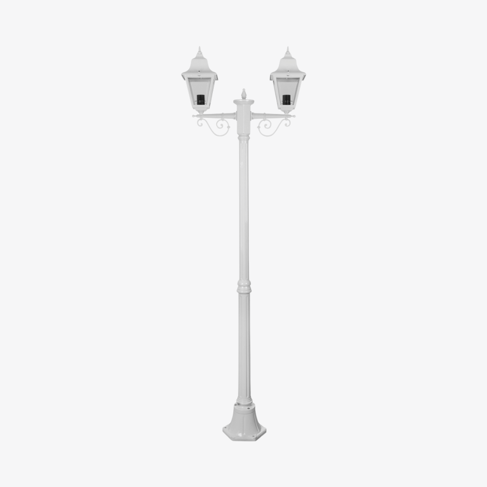 Post Lights Paris Twin Head Medium Post Light