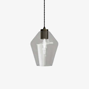 Interior Pendant Parlour Geo Pendant - Iron & Clear - Clearance