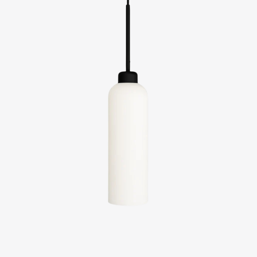 Interior Pendant Parlour Lite Elong Pendant Light - Black & Opal - Clearance