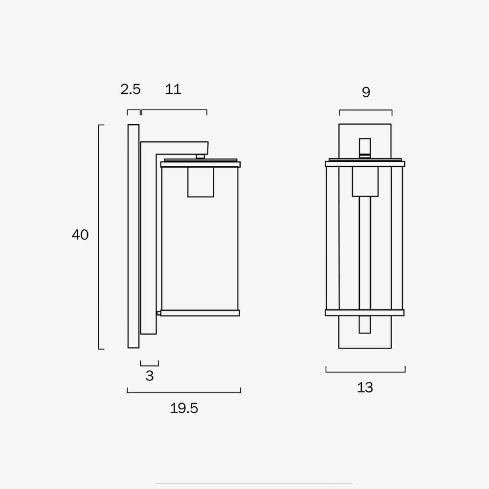 Exterior Wall Light Perova 40 Exterior Wall Light