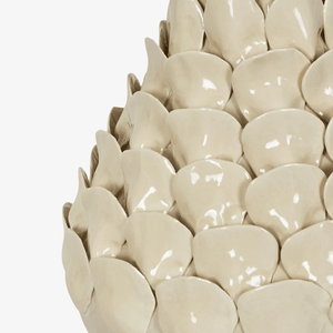 Table Lamps Petal Ceramic Table Lamp with Natural Linen Shade