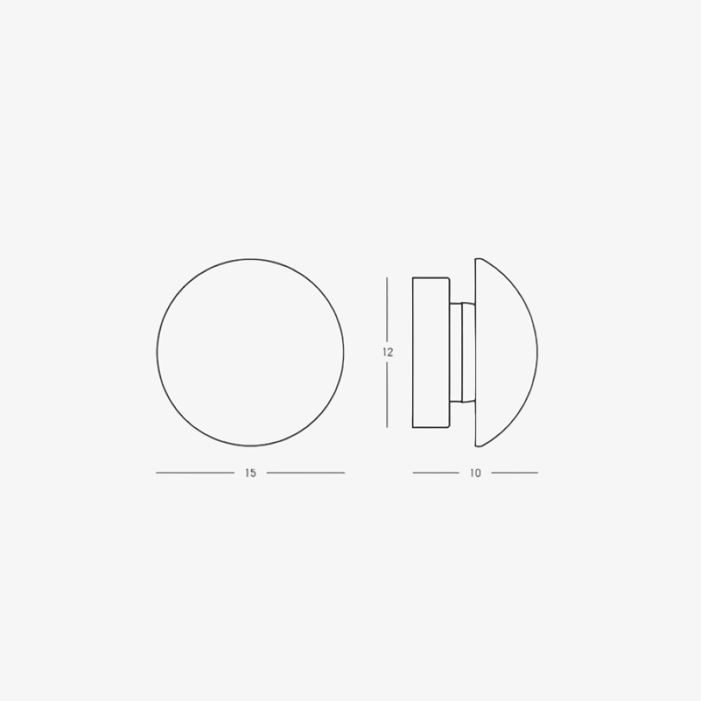 Interior Wall Light / Sconce Petra Button Wall Light