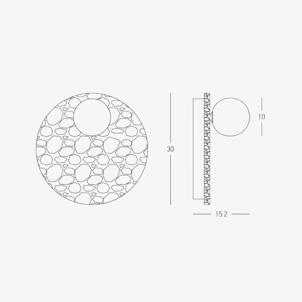 Interior Wall Light / Sconce Petra Round Wall Light