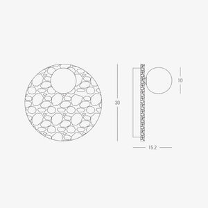 Interior Wall Light / Sconce Petra Round Wall Light