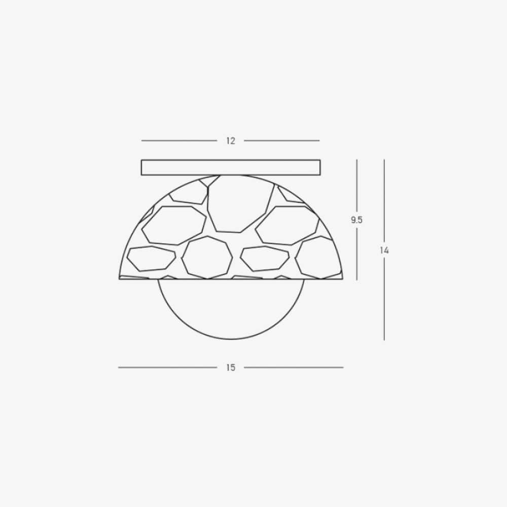 Interior Wall Light / Sconce Petra Wall / Ceiling Mount