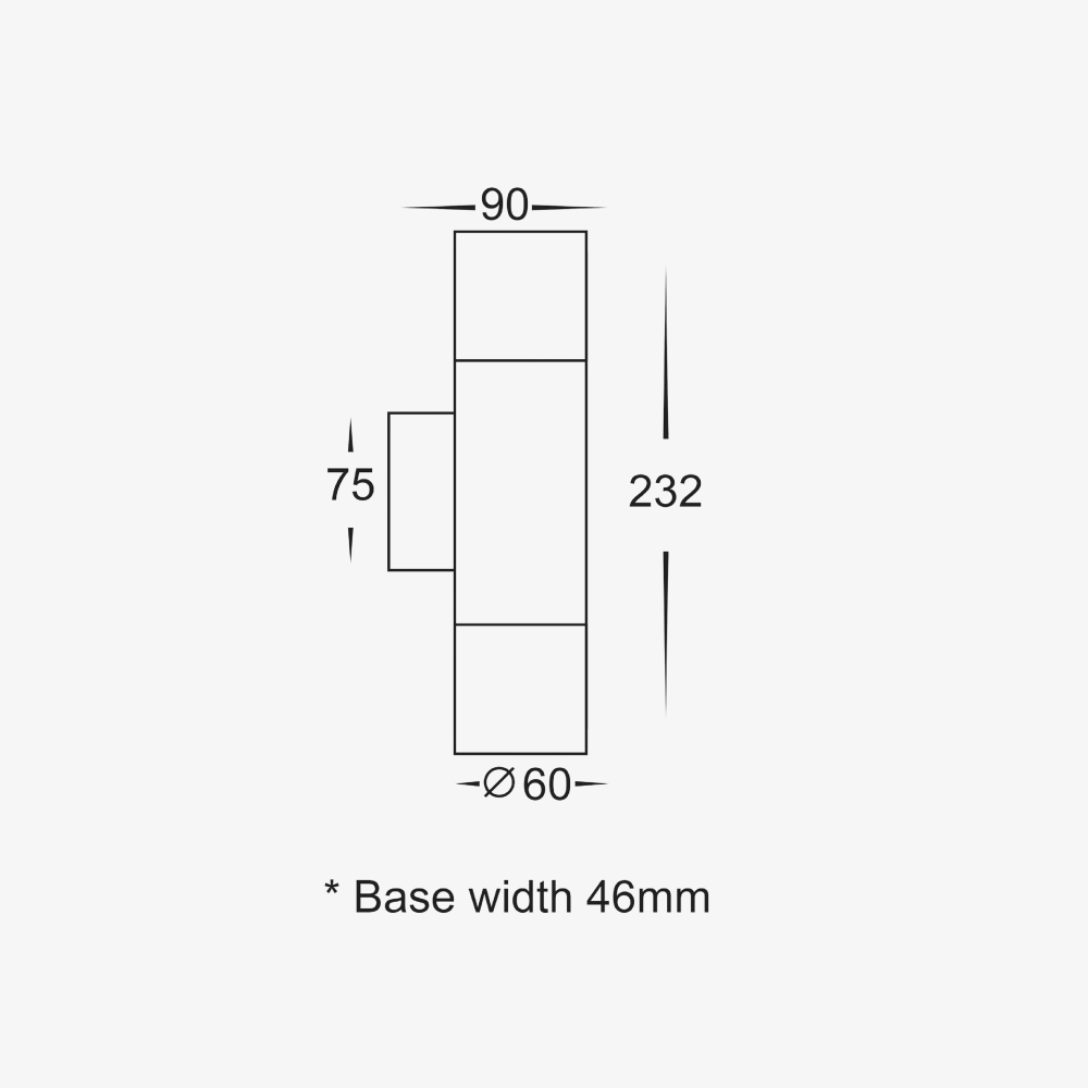Exterior Wall Light Piaz Up / Down Wall Light