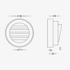 Step Lights Pinta Louvered Step Light - 12V