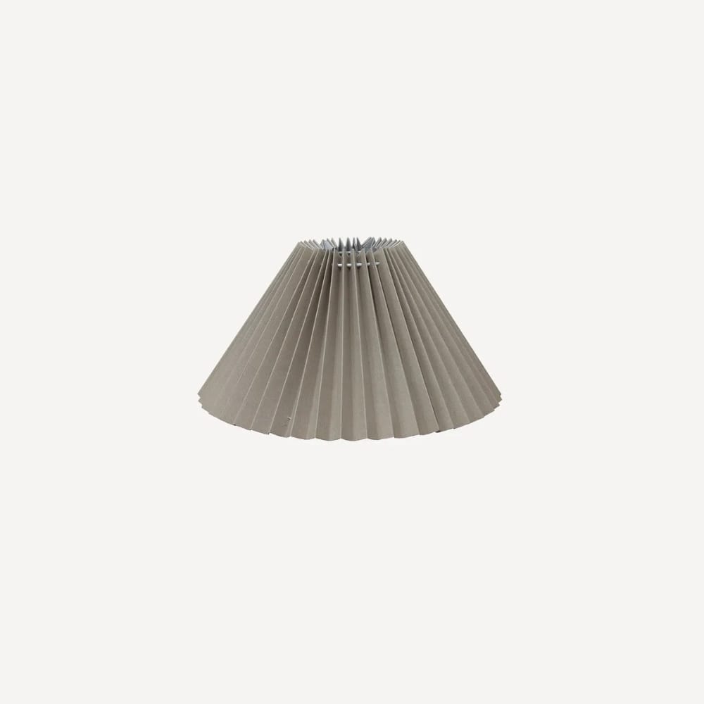 Lamp Shades Pleated Linen Shade 26cmD Taupe
