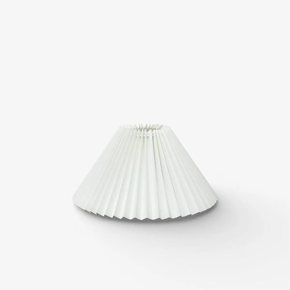 Lamp Shades Pleated Linen Shade 26cmD White