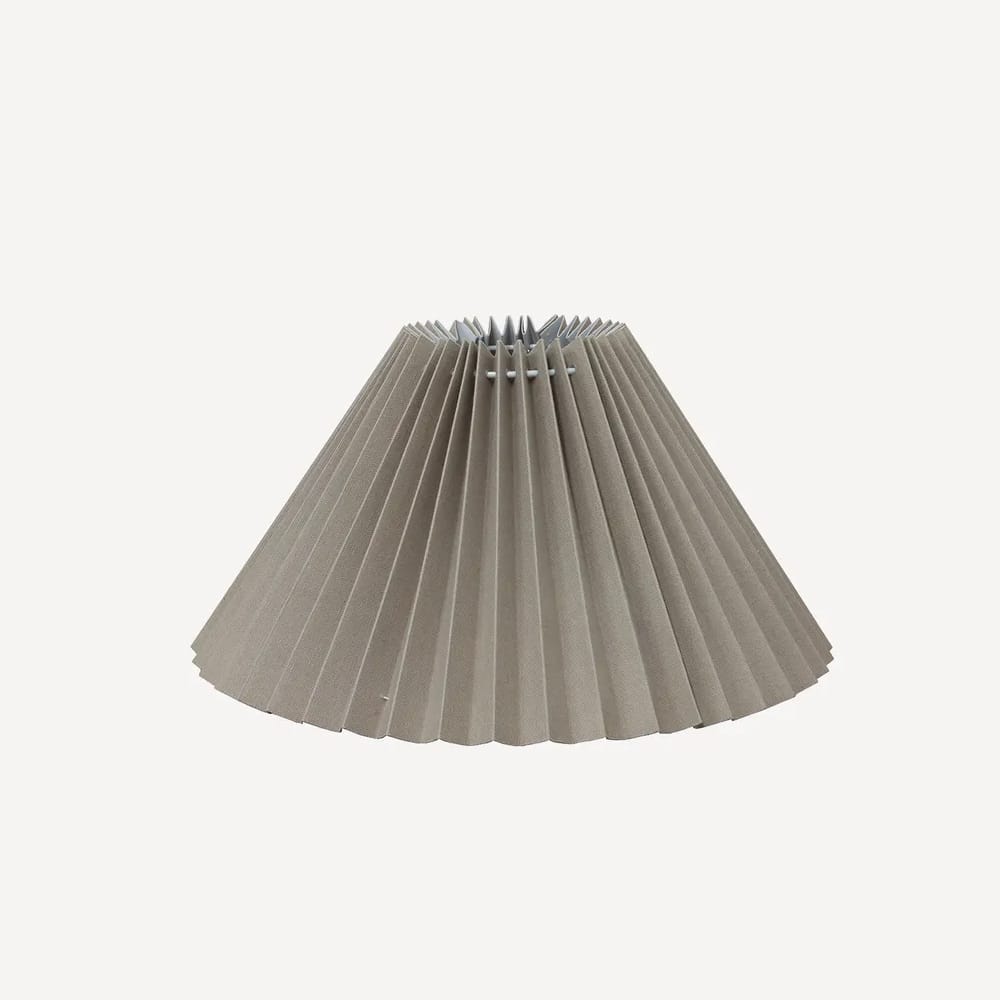 Lamp Shades Pleated Linen Shade 35cmD Taupe
