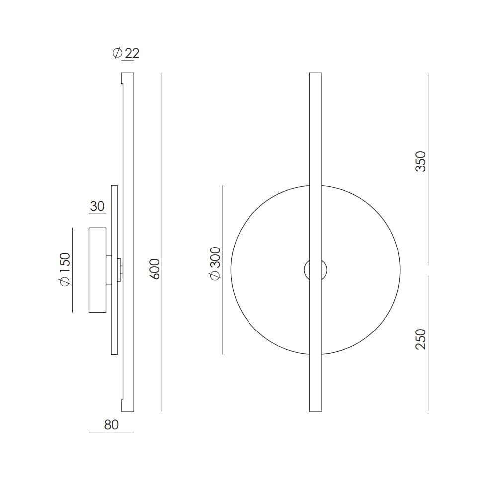 Interior Wall Light / Sconce Point Wall Light