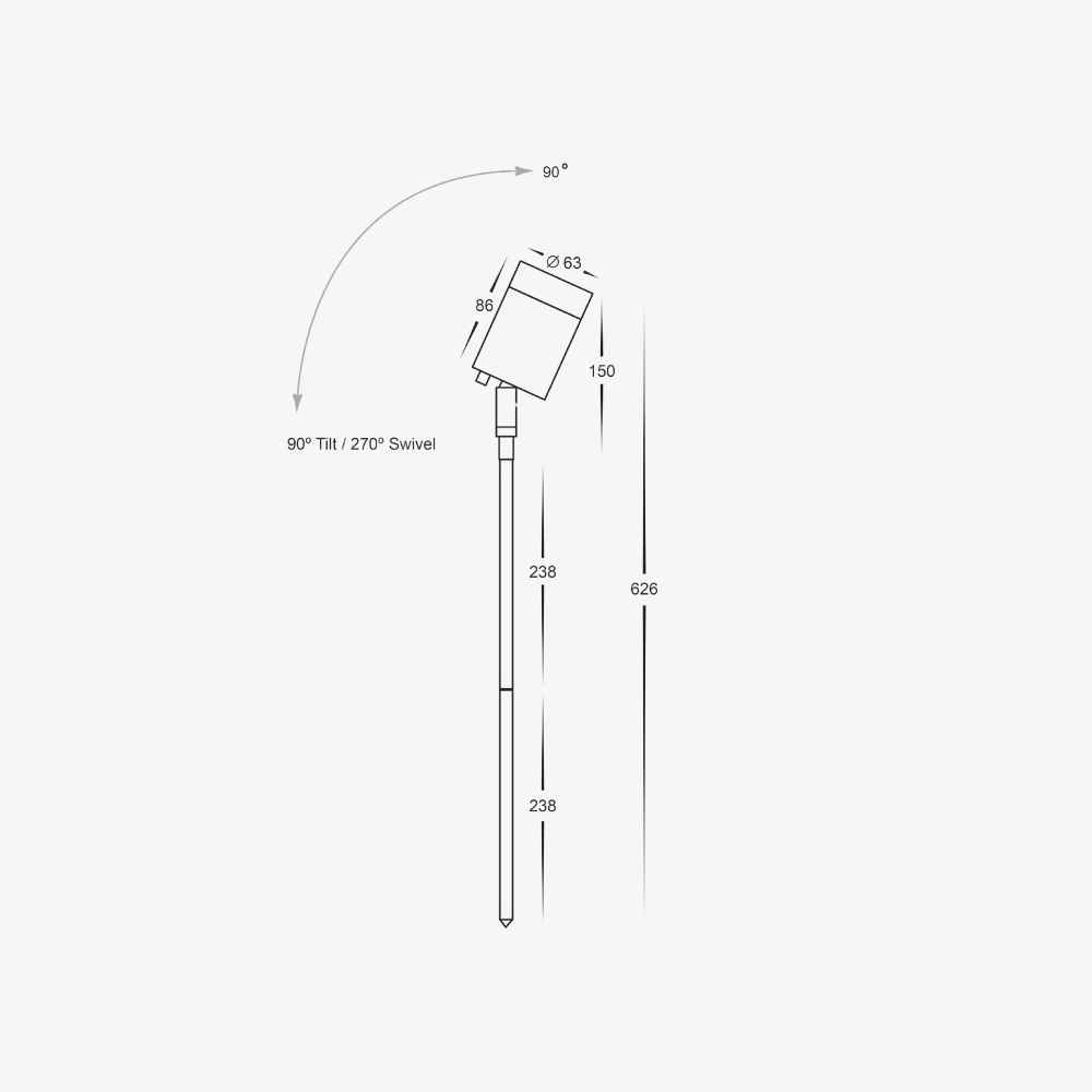 Spike Lights Pointe Spike Light - Aluminium - 12V