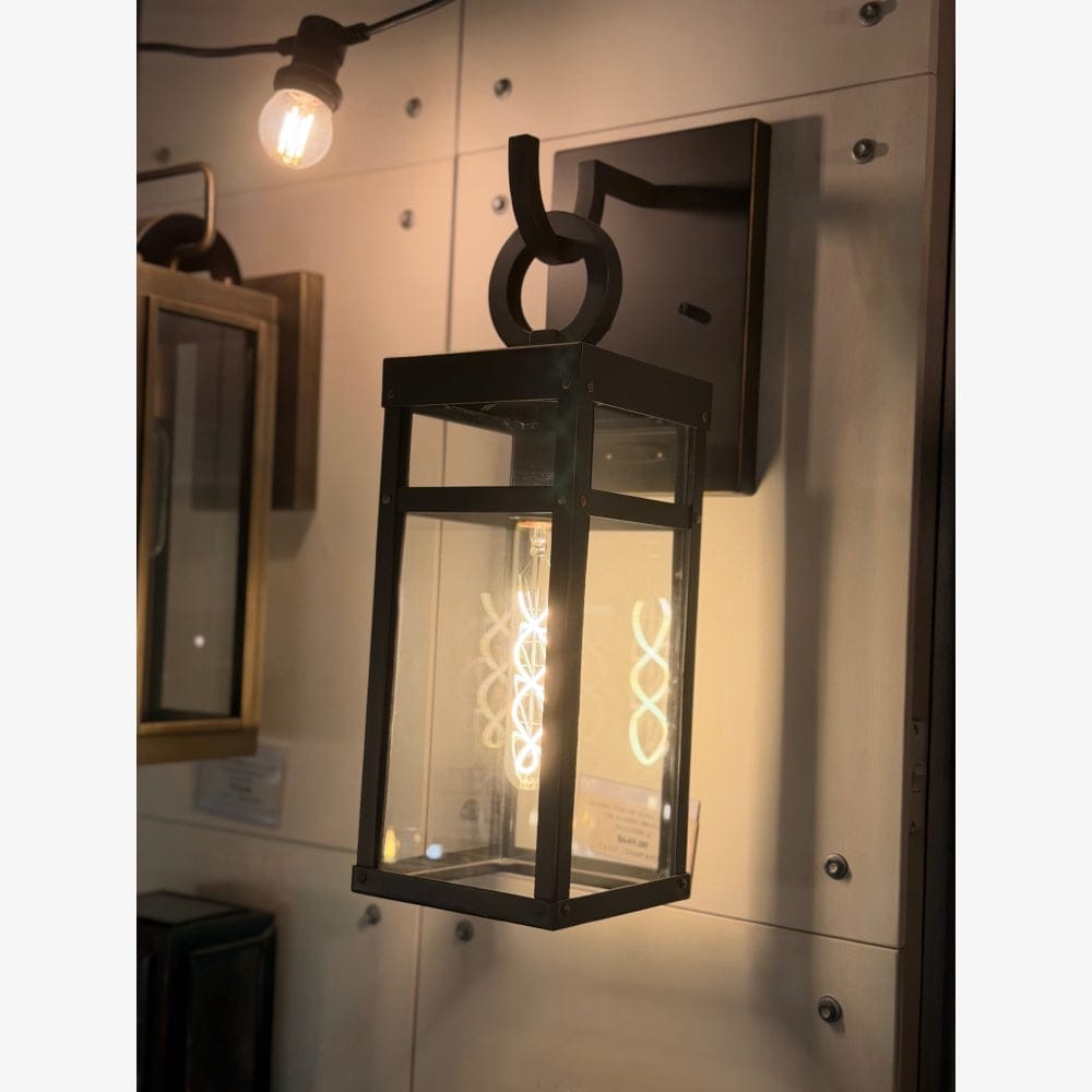 Exterior Wall Light Porter Medium Outdoor Lantern - Bronze - CLEARANCE (Ex-display)