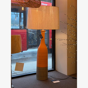 Table Lamps Potters Tall  Large Orange Bown Table Lamp - CLEARANCE (Ex-display)