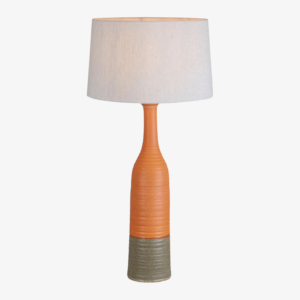 Table Lamps Potters Tall Thin Glazed Ceramic Table Lamp