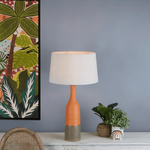 Table Lamps Potters Tall Thin Glazed Ceramic Table Lamp