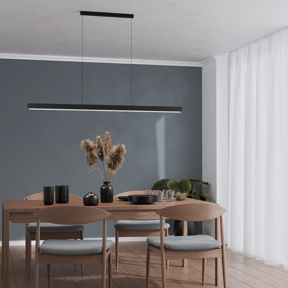 Linear Pendant Prinia Modern Fluted Linear Pendant Light