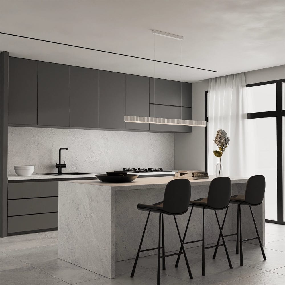 Linear Pendant Prinia Modern Fluted Linear Pendant Light