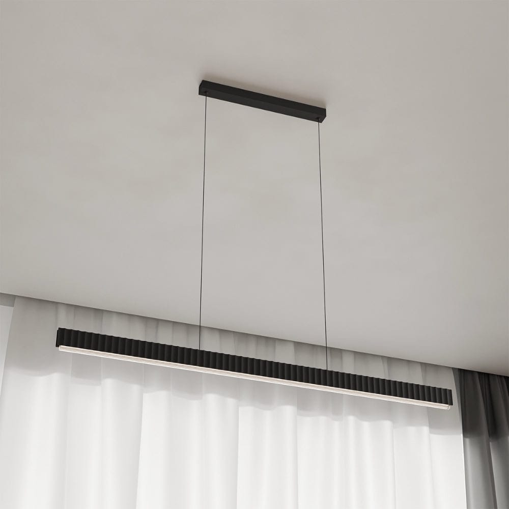 Linear Pendant Prinia Modern Fluted Linear Pendant Light