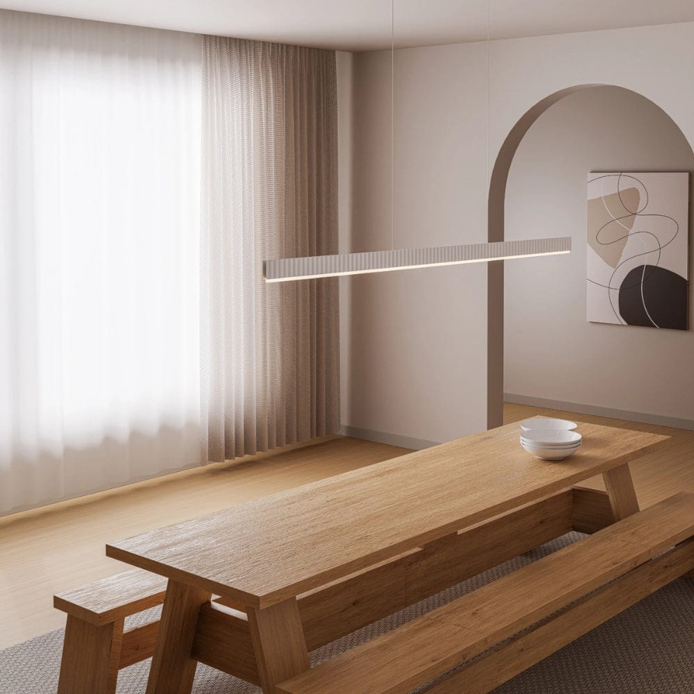 Linear Pendant Prinia Modern Fluted Linear Pendant Light
