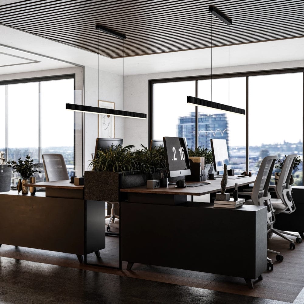 Linear Pendant Prinia Modern Fluted Linear Pendant Light