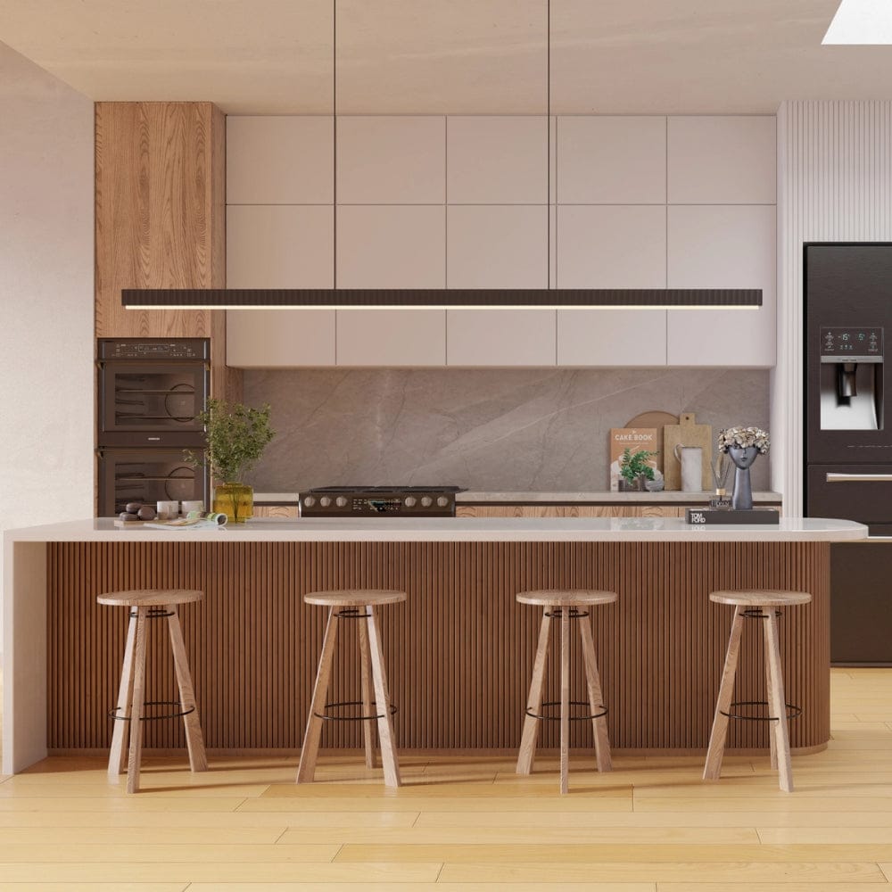 Linear Pendant Prinia Modern Fluted Linear Pendant Light