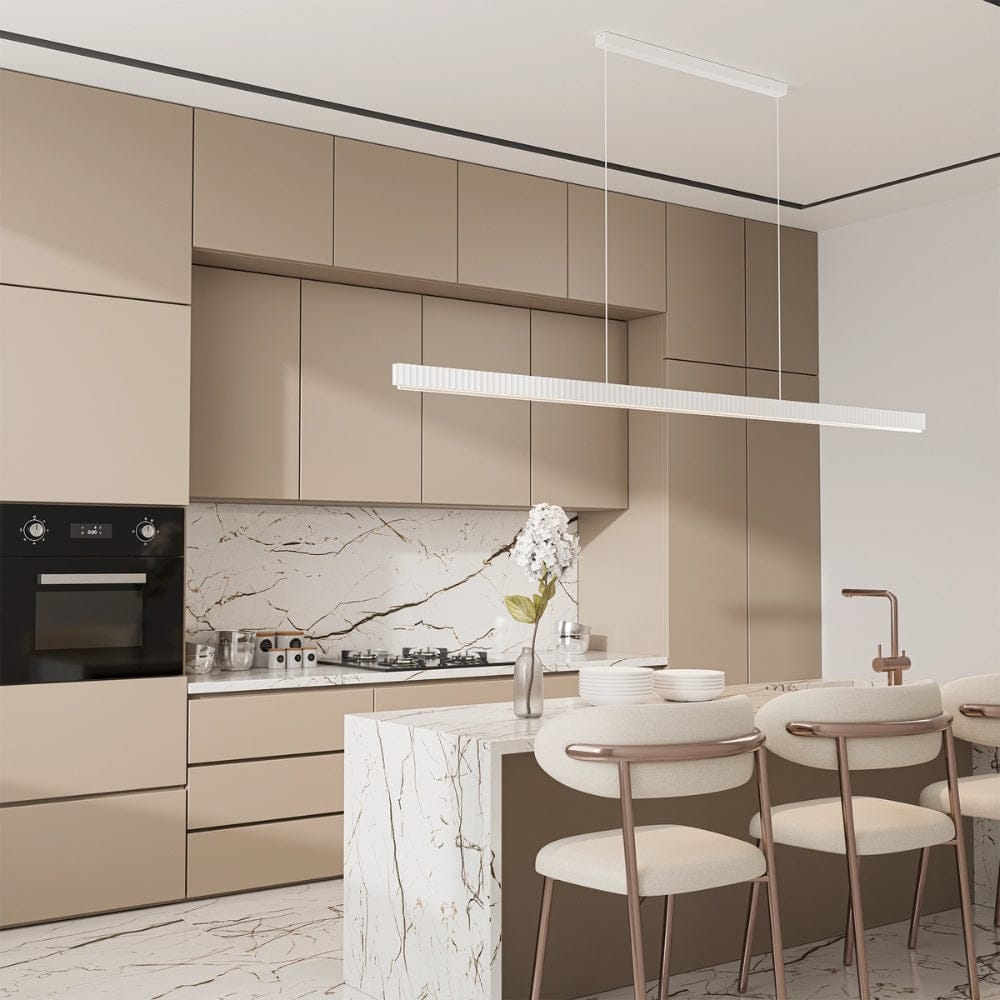 Linear Pendant Prinia Modern Fluted Linear Pendant Light