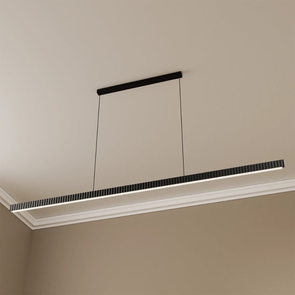 Linear Pendant Prinia Modern Fluted Linear Pendant Light