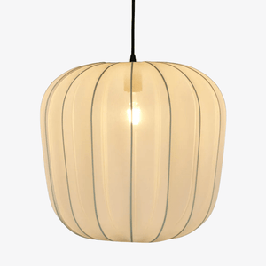 Interior Pendant Pumpkin Ceiling Pendant Ivory with Black Cord Drop