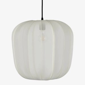 Interior Pendant Pumpkin Ceiling Pendant Ivory with Black Cord Drop