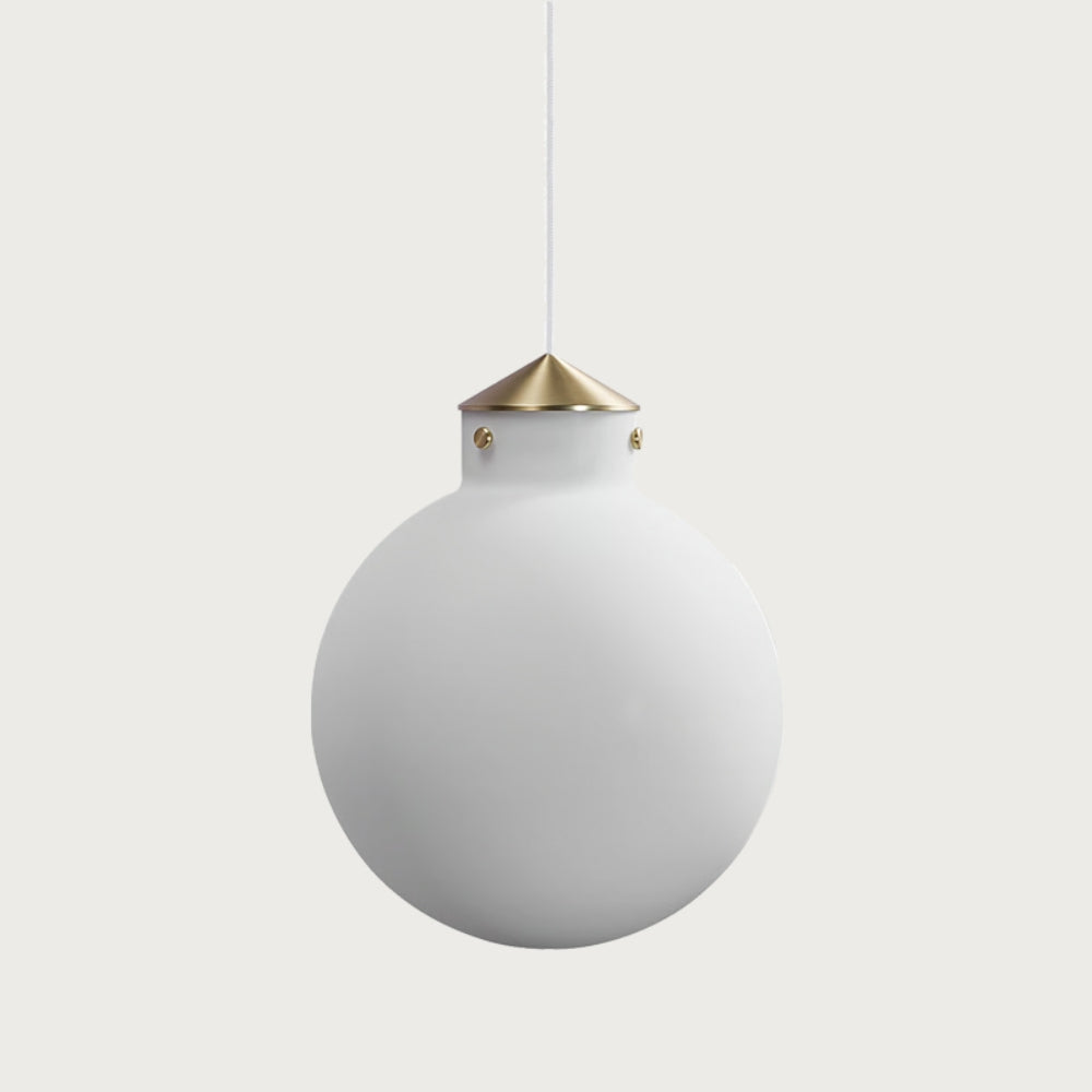 Interior Pendant Raito 30 Round Pendant Round Brass Metal/Opal Glass E27 (Excess Stock)