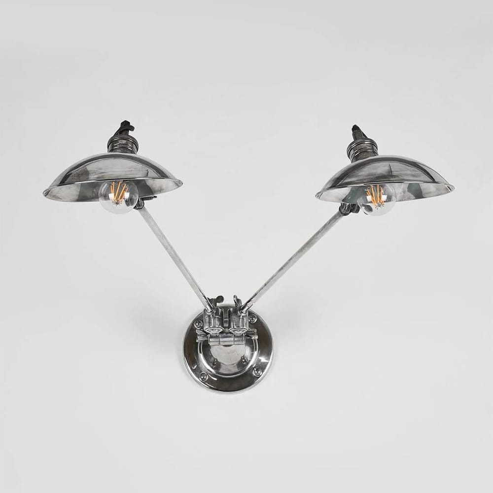 Interior Wall Light / Sconce Remington Wall Light with Metal Shade Silver (Excess Stock)