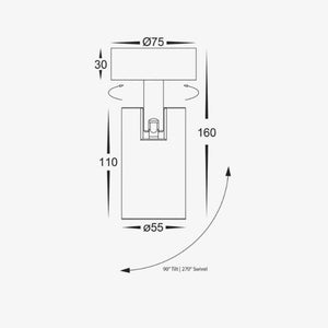 Exterior Wall Light Revo 1L TRI Colour LED Spot Light