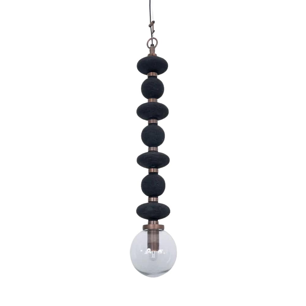 Interior Pendant Ribbed black Thread Ceiling Pendant