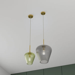 Interior Pendant Ribbon Fluted Glass Pendant Light