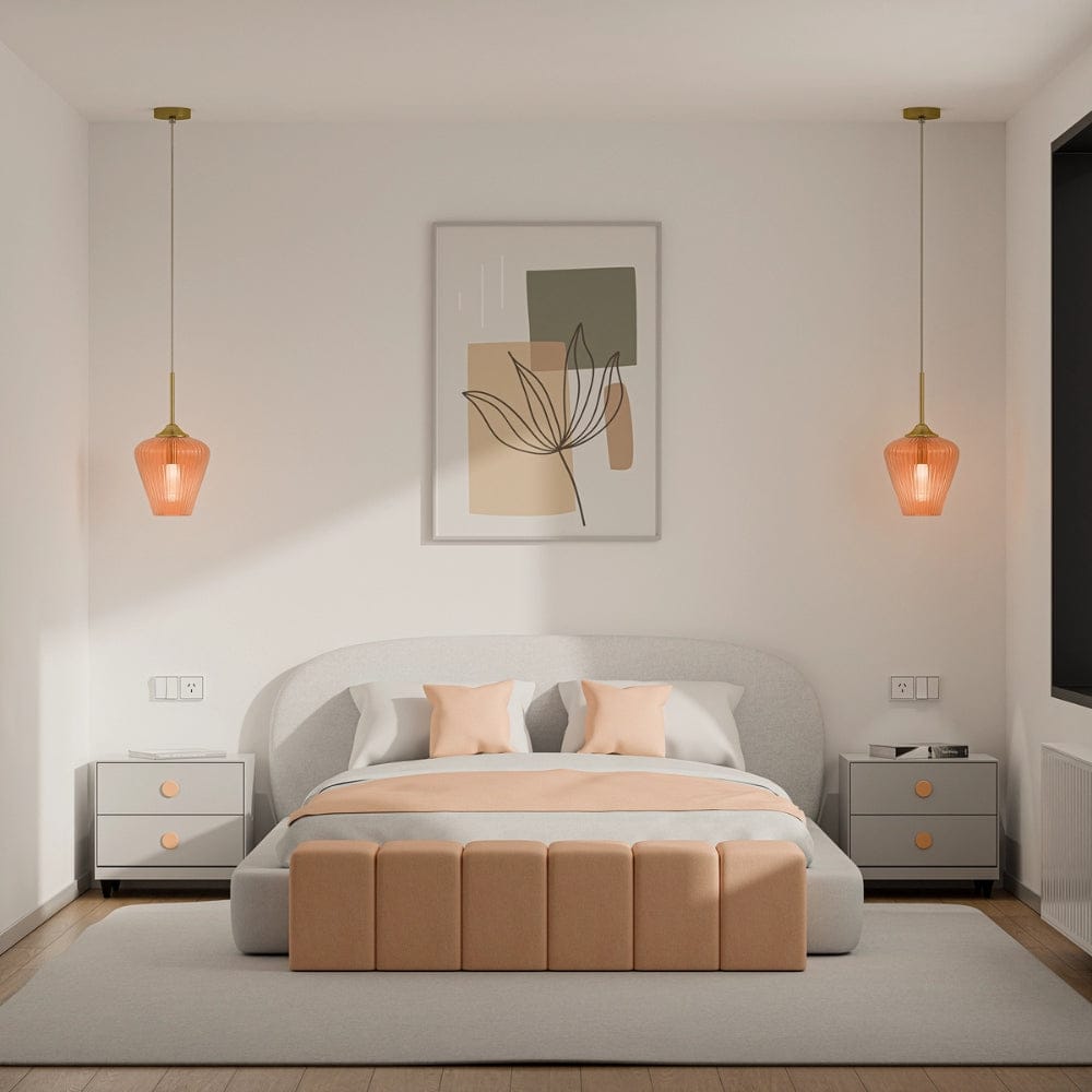 Interior Pendant Ribbon Fluted Glass Pendant Light