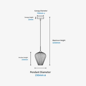 Interior Pendant Ribbon Fluted Glass Pendant Light