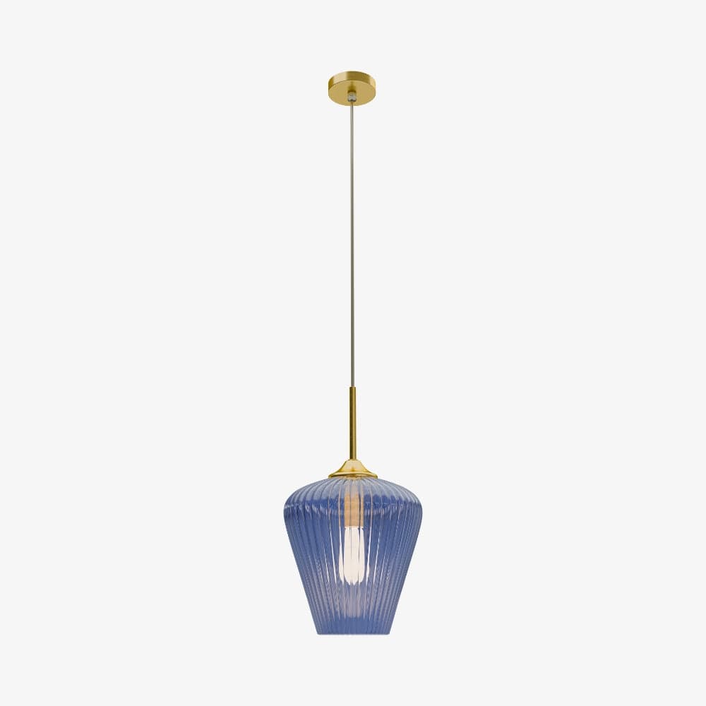 Interior Pendant Ribbon Fluted Glass Pendant Light