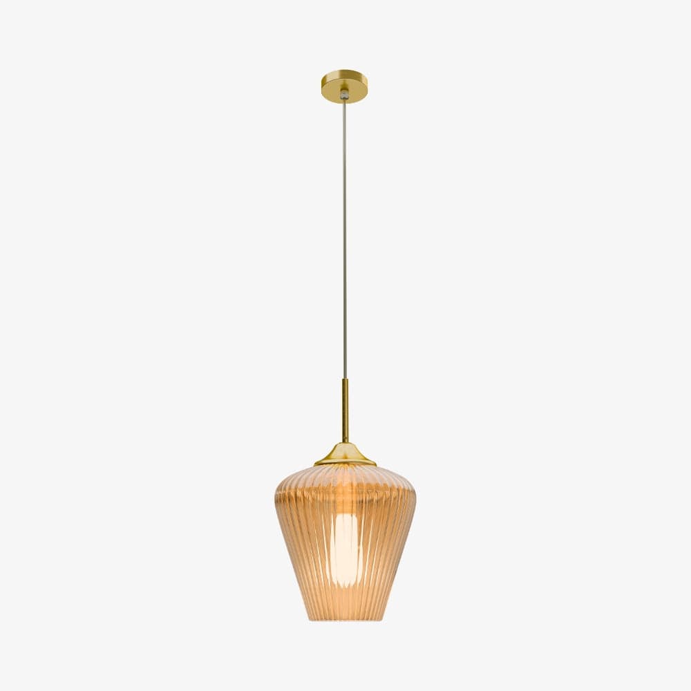 Interior Pendant Ribbon Fluted Glass Pendant Light