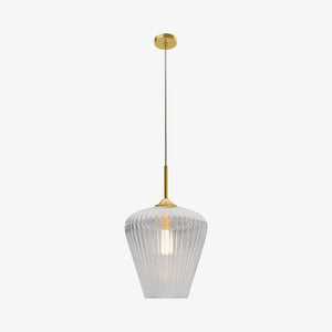 Interior Pendant Ribbon Fluted Glass Pendant Light