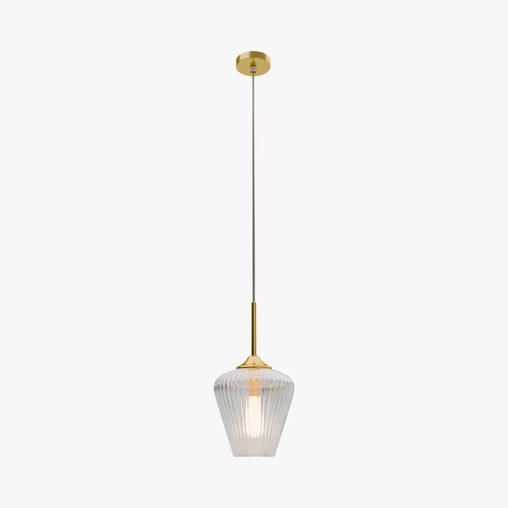 Interior Pendant Ribbon Fluted Glass Pendant Light