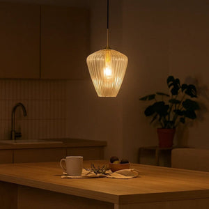 Interior Pendant Ribbon Fluted Glass Pendant Light