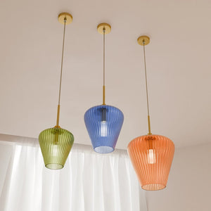 Interior Pendant Ribbon Fluted Glass Pendant Light