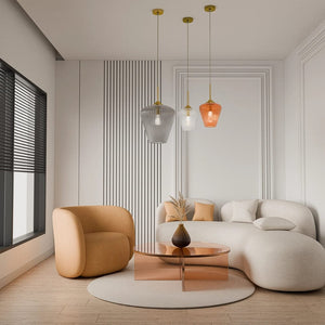 Interior Pendant Ribbon Fluted Glass Pendant Light