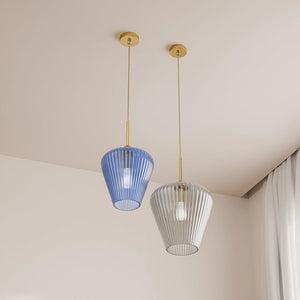 Interior Pendant Ribbon Fluted Glass Pendant Light