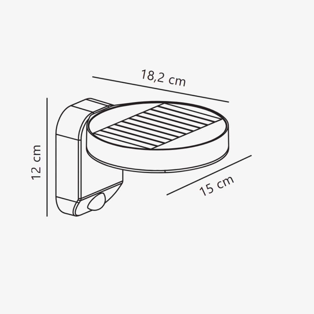 Solar Lighting Rica Round Solar Outdoor Wall Light