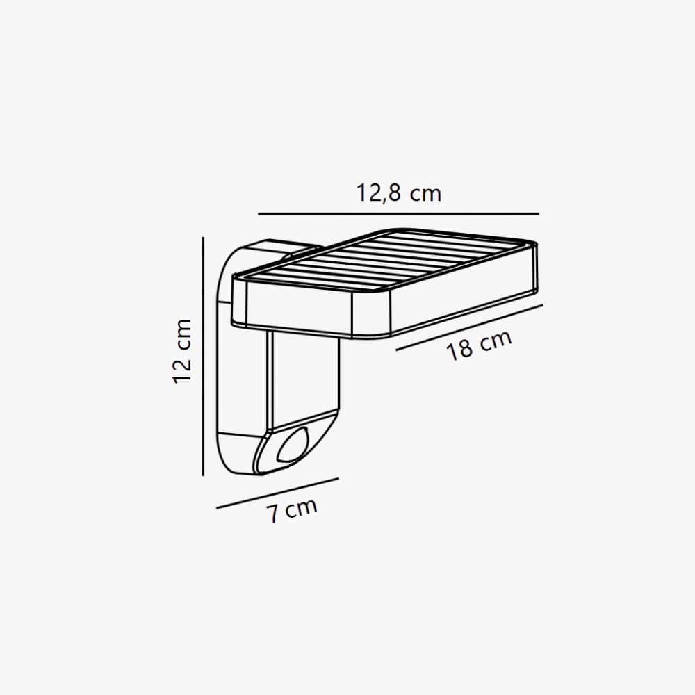 Solar Lighting Rica Square Solar Outdoor Wall Light