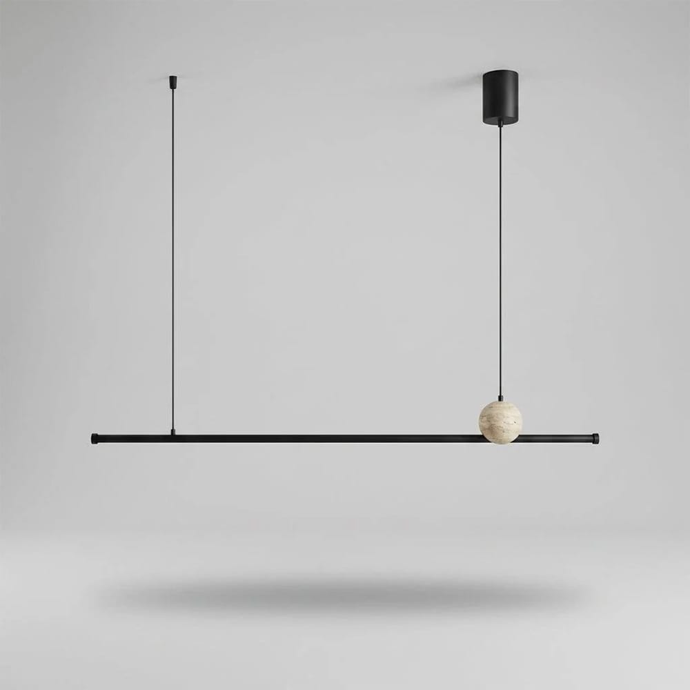 Linear Pendant Rivo Travertine Linear Pendant Light